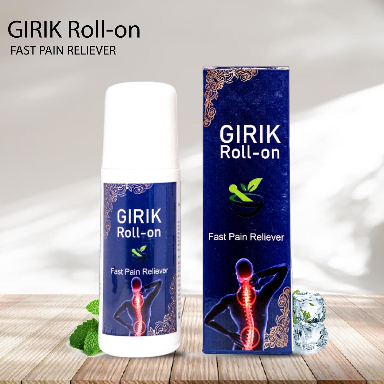 SANDY LIFESCIENCES PVT LTD Girik Roll On Fast Pain Reliever Reduce Joint & Muscle Pain Relief, Back, Knee, Shoulder, Ideal For All Joints Pain.