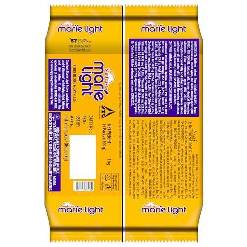Sunfeast Farmlite Sunfeast Farmlite 5 Grain Digestive Biscuit, High Fibre Biscuit, Goodness of 5 Grains, 800 g Pack & Sunfeast Marie Light Active Bag, 1 kg