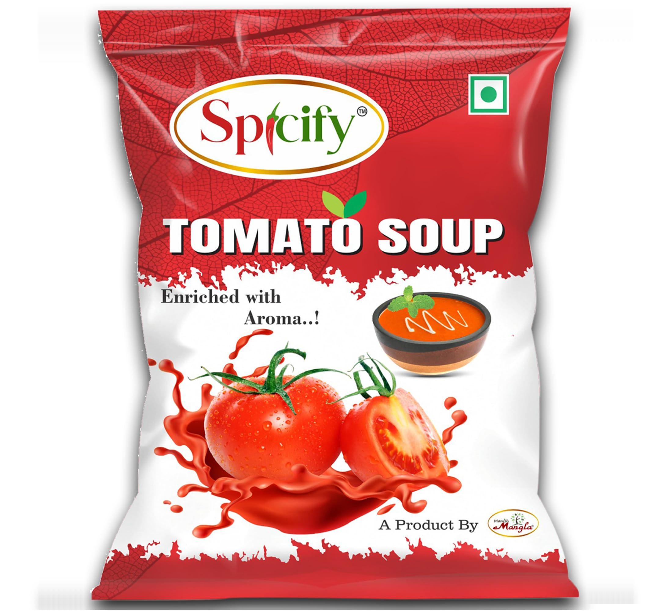 Spicify Spicify Instant Tomato Soup 20 Sachets x 12g | Fresh Tomato Flavor | Ready-to-Make Soup Packet | Convenient & Delicious | Tomato Powder Soup