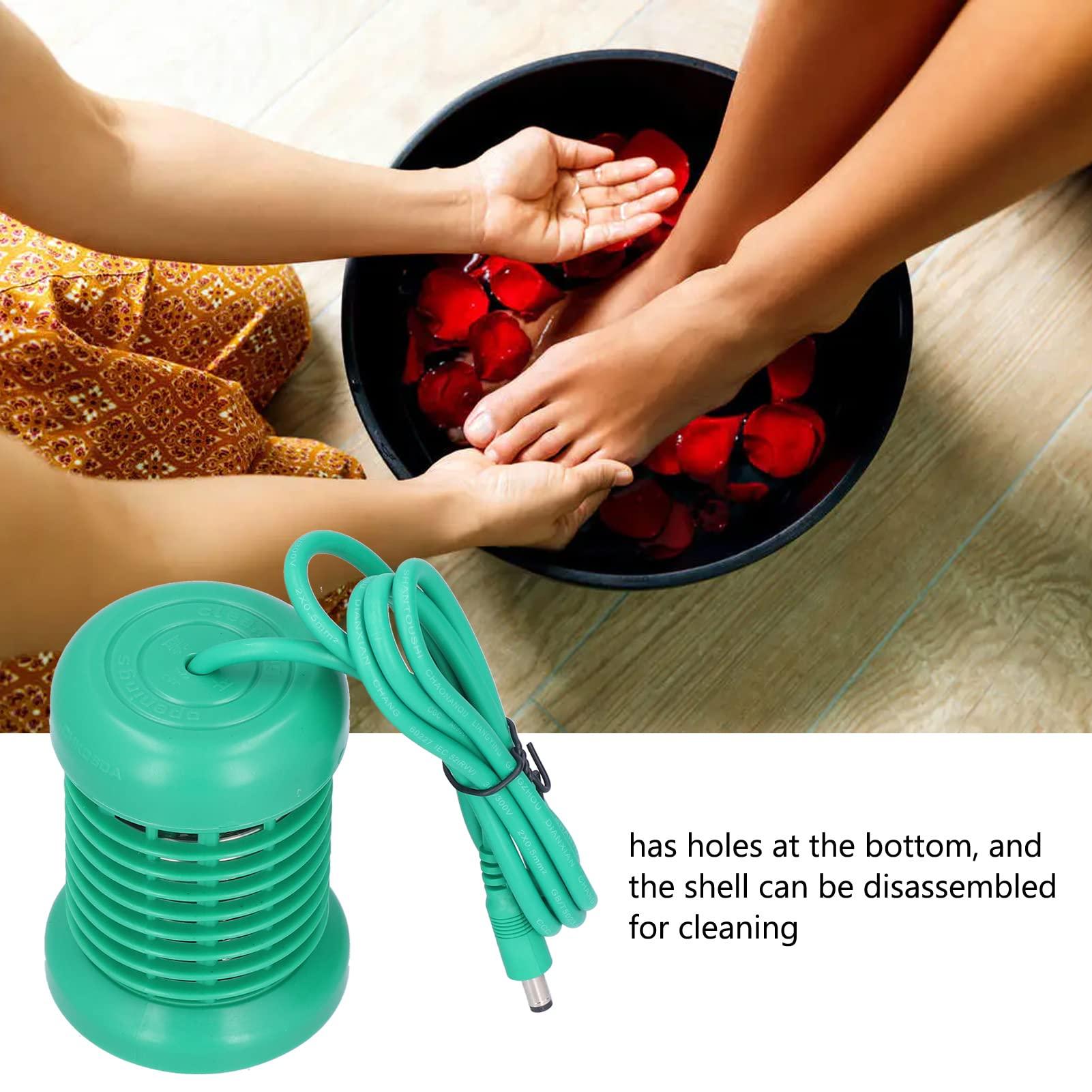 Fabater Detox Array Ion Head, Detachable Foot Bath Ion Head Stainless Steel Washable for Beauty Salon for Health Center for SPA(Yubencao Green Single Hole-Removable and Washable)