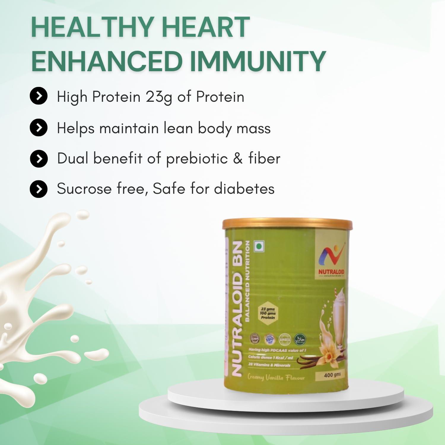 NUTRALOID NUTRALOID BN (Balanced Nutrition) Creamy Vanilla Flavour (400 gm)
