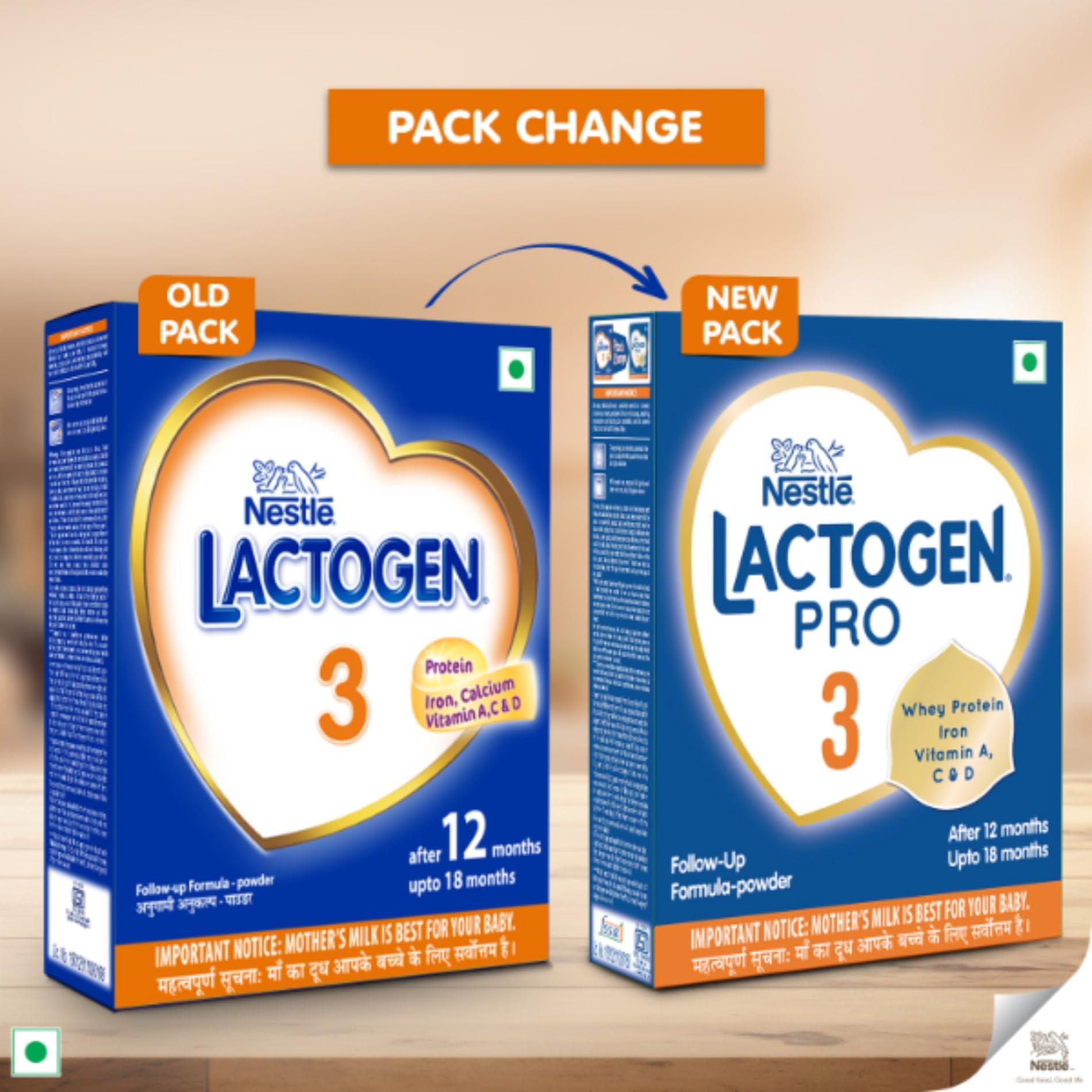 Lactogen Lactogen Infant Nestle Pro 3, Follow-Up Formula With Iron, Whey Protein And Vitamins, After 12 Months Up To 18 Months, Bag-In-Box Pack, 400G (Pack Of 2), Powder