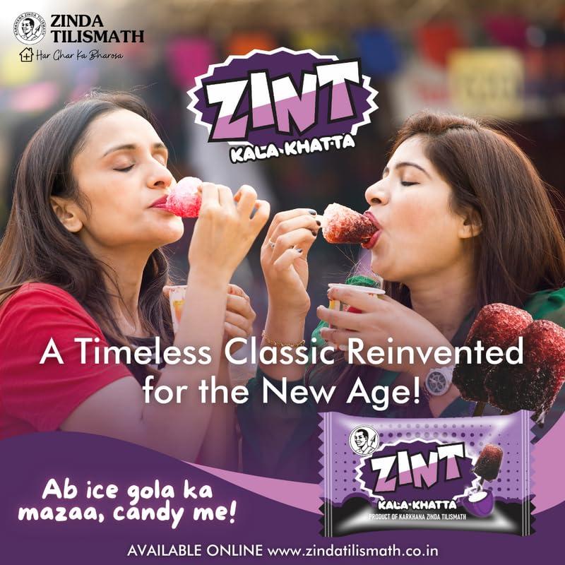 Zinda Tilismath Zint Kala Khatta Churan Candy with Digestive Spices (100 Pieces)- Tangy and Refreshing Treat By Zinda Tilismath