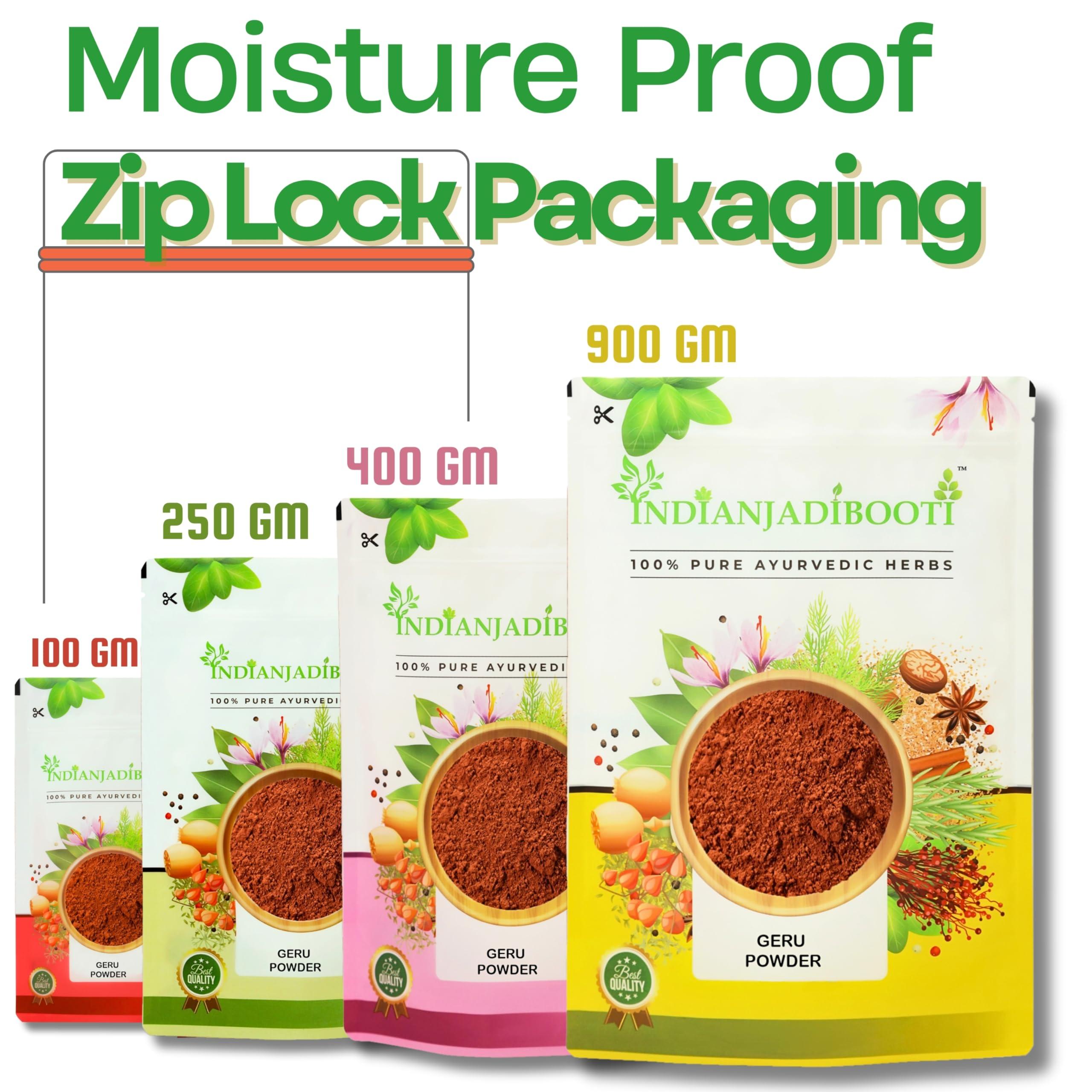 IndianJadiBooti IndianJadiBooti Geru Powder - Red Ochre Powder, 100 Grams