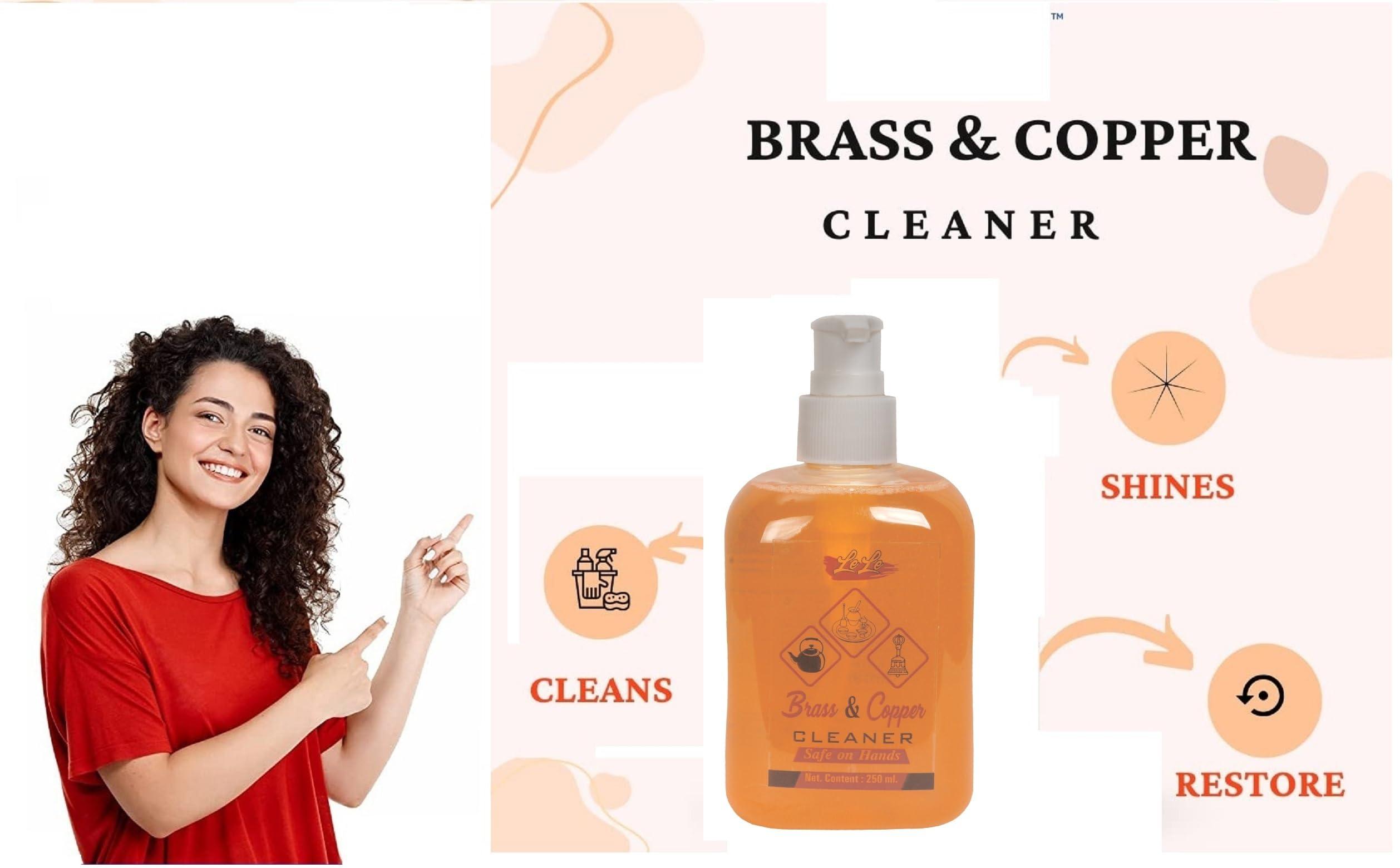 lele Brass and Copper Cleaner,Cleaning Liquid Gel/Tarnish Remover/Antique Cleaner/Safe on Hands/Easy to use Pack of (250ml)