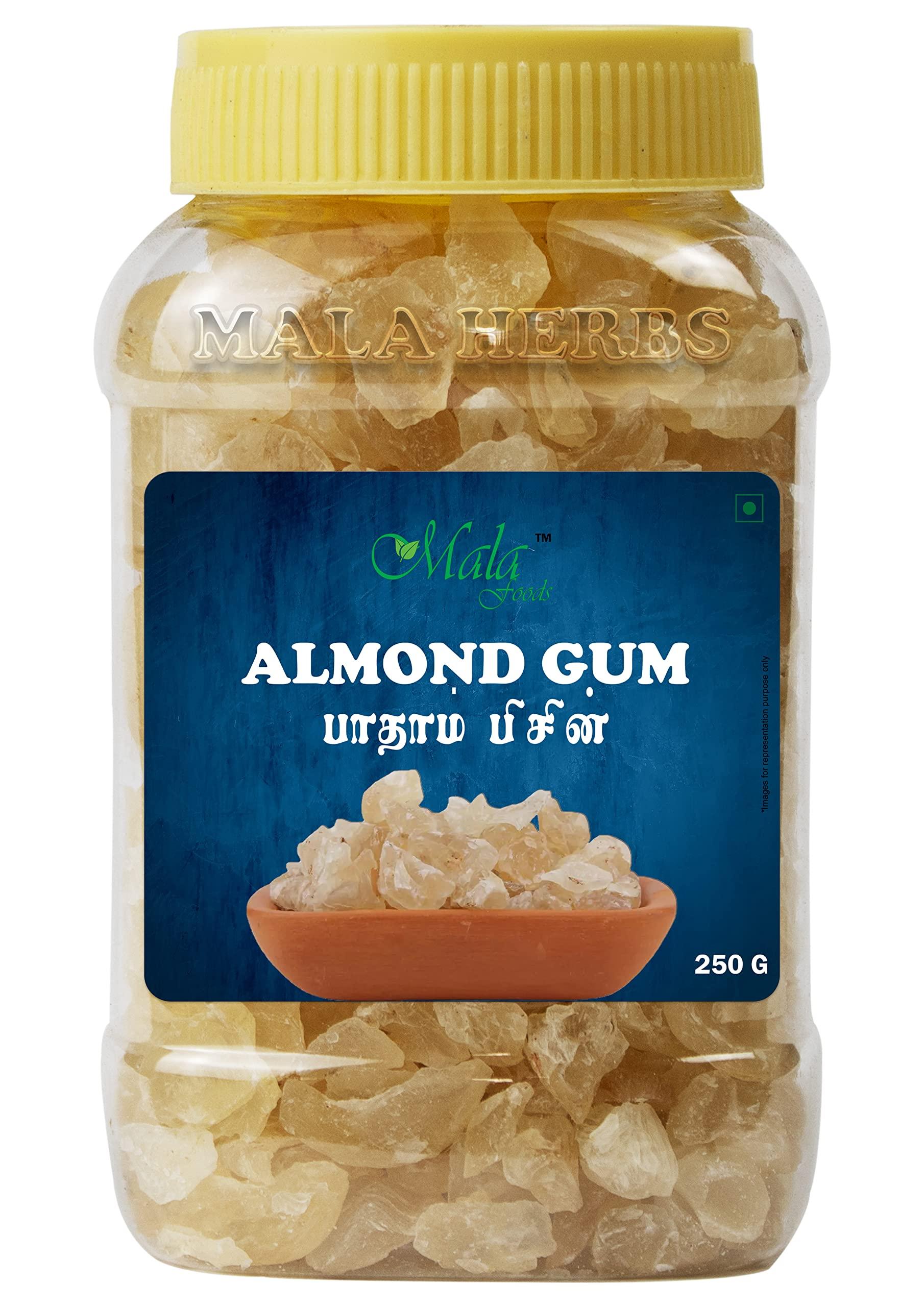 Generic MALA Almond Gum - 250 GMS / Badam Pisin / Gond Katira Pure Organic - 250 Gm (Edible Gum)
