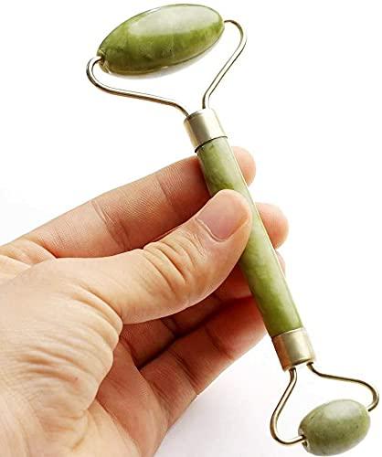 PM Enterprises PM Enterprises Revin Enterprise Marble Jade Roller Face Massager Double Rollers Antiaging Face Eye Neck Foot Massage Tool Stimulating Blood Flow (Green).