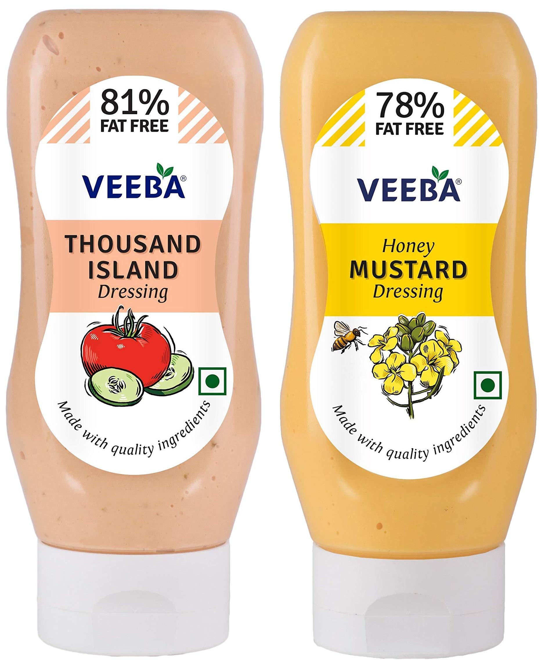 VEEBA Veeba Thousand Island Dressing, 300g and Veeba Honey Mustard Dressing, 300g
