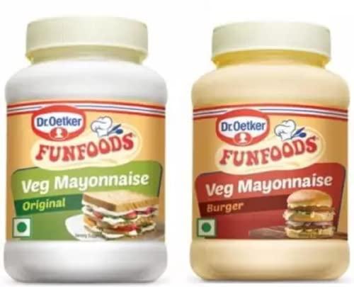 Fun Foods FunFoods Veg Mayonnaise 400 GM and Burger Mayonnaise 250 FM Pack of 2 650 g (Pack of 2)