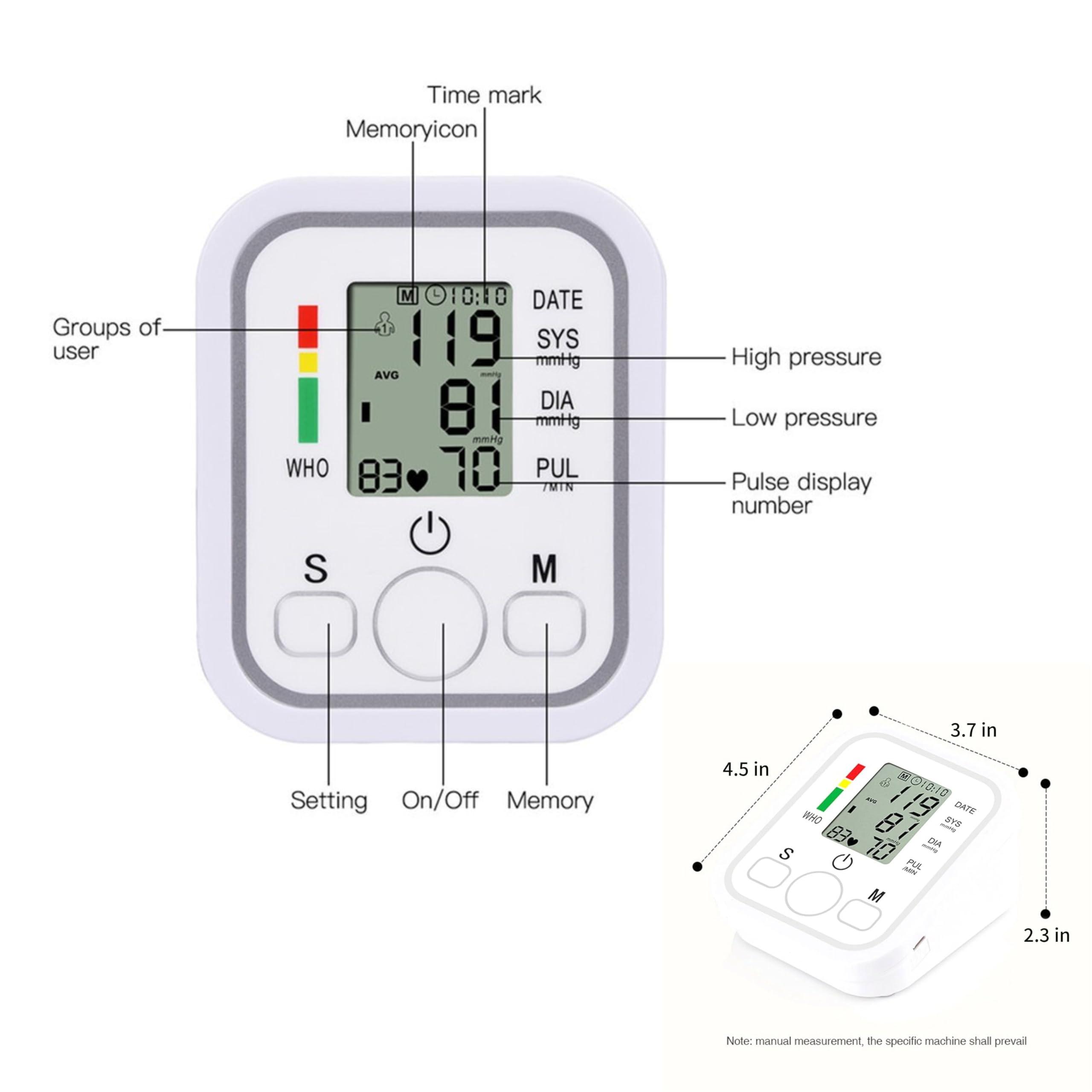 Aika Aika AK-555 Digital BP Monitor Upper Arm Instrument Machine for Blood Pressure Measurement Home Use. Fully Automatic, Digital Display with Talking Intellisense Technology Cuff Kit For Home Best Most Accurate Measurement (White, 3 Month Warranty)