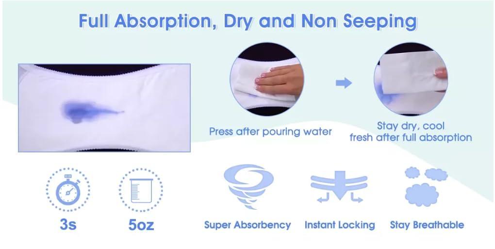 Salma\'s Tinytots Urinary Incontinence underwear for women, Reusable, Comfy, Leakproof panties for women, with 150 ml absorption, washable adult diapers, Protective Underwear & Panties For women (XL)(38inch to 42 inch)