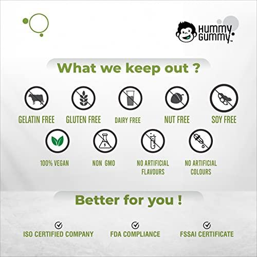 HUMMY GUMMY HUMMY GUMMY Combo of Sharp Eye Gummies & Hair, Nail & Skin Gummies (Pack Of 2, 60 Gummies) / Protects Against Dry Eyes, Digital Strain/for Hair Growth, Bright Skin & Strong Nails Notice