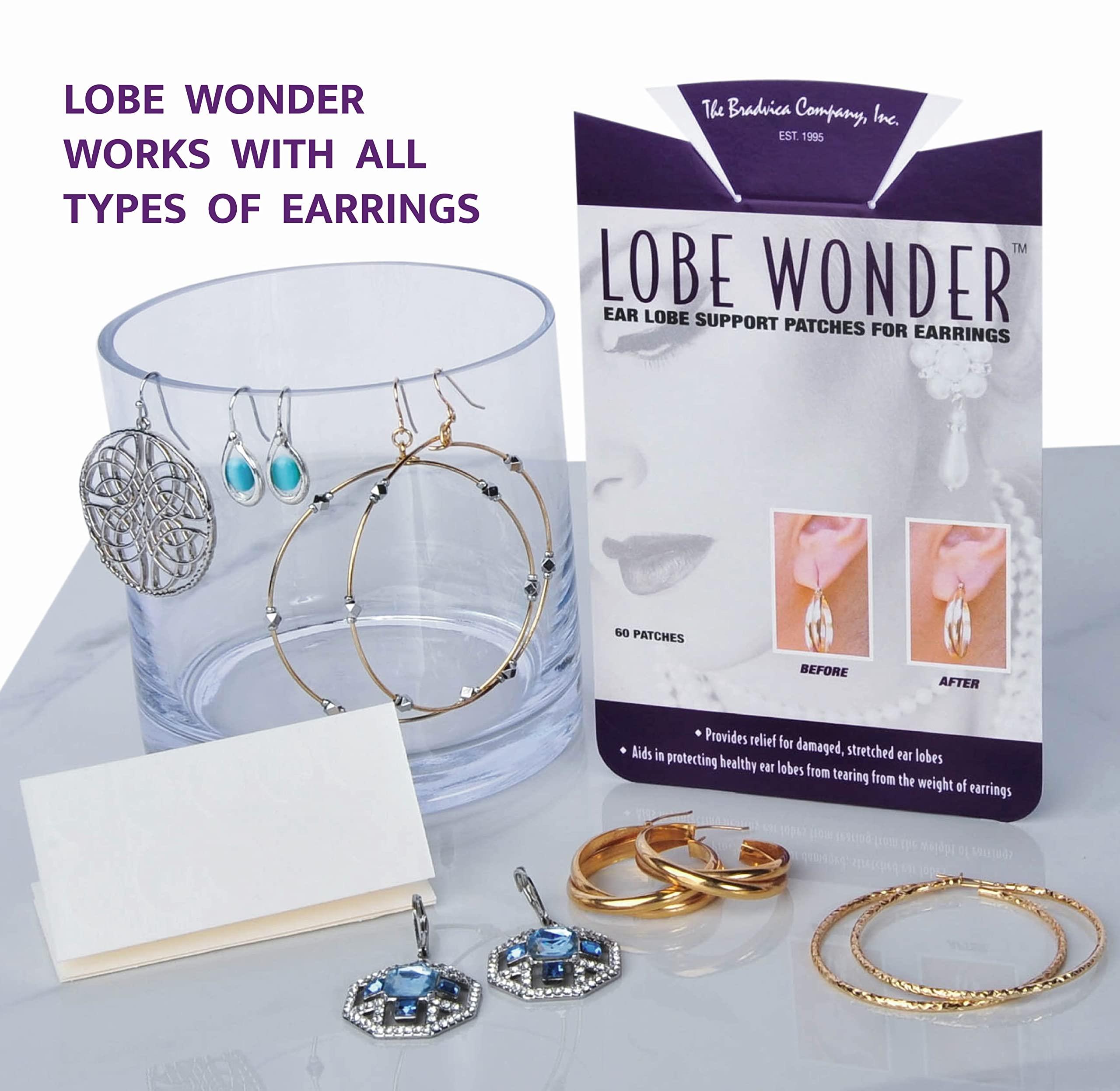 Lobe Wonder Lobe Wonder Ear Support Standard Size Patches for Earrings, 60-Count Boxes - Pack of 4