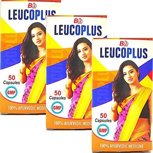 HERBSHD Ayurvedic Leuco Plus Capsule it cures leucorrhoea in normal.(pack of 3)
