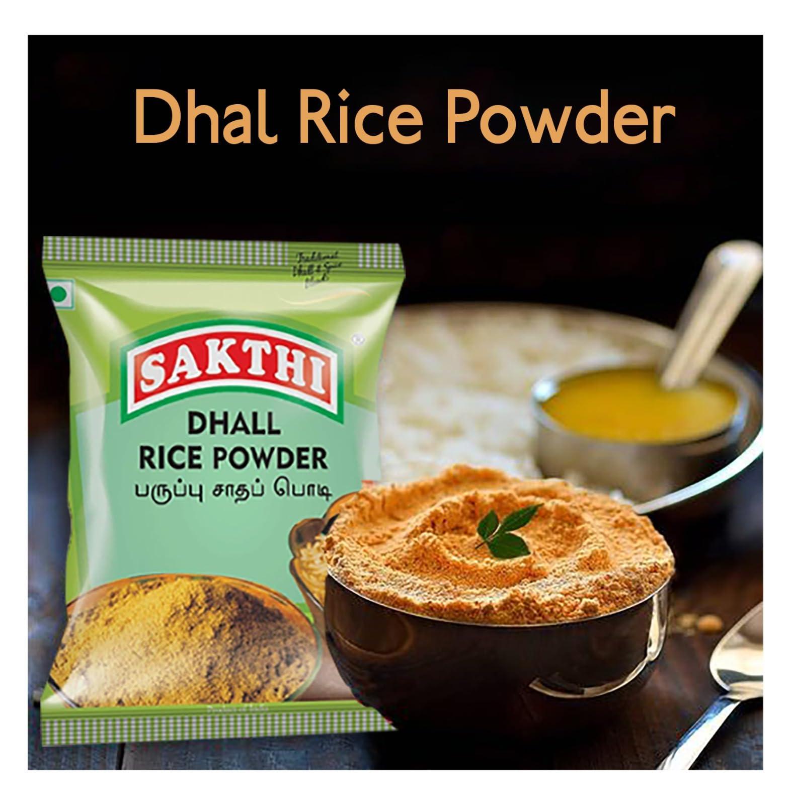 SAKTHI SAKTHI 100 Gm Dhal Rice Mix Powder South Indian Flavoured Premium Spices Blend Instant Rice Mix Powder | Fresh & Natural Paruppu Podi | No Preservatives (Pack of 3)