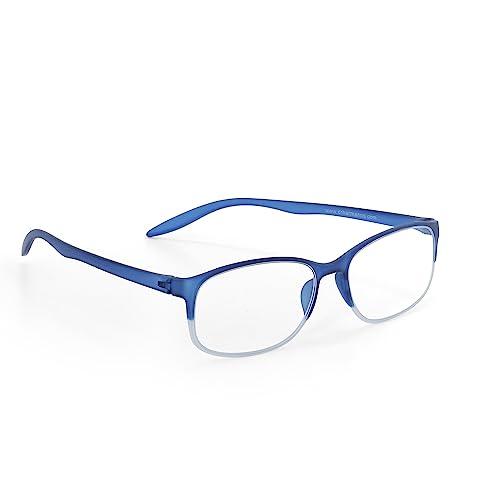 DR. HARMANN\'S READING GLASSES Dr.Harmann\'s Rectangular Reading Glasses (Model: Library 8 Matt Blue +1.50)