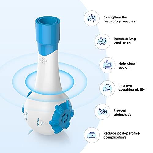 Sonmol Sonmol-Breathing Exercise Device Lung Exerciser Respiratory Trainer for Respiratory Therapy, Inspiratory Exhalation Volume Exerciser for Lung Health and COPD Support