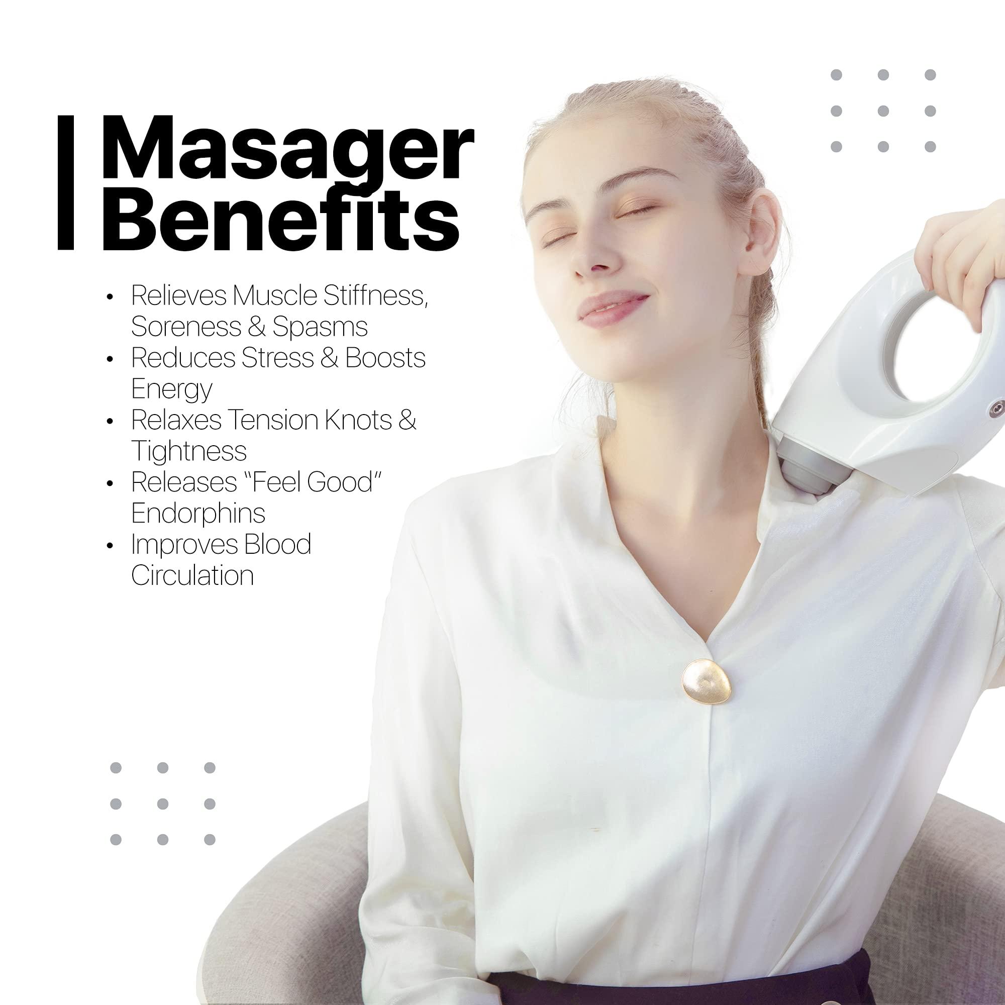 Vandelay Vandelay (UK) Deep Tissue Percussion Massager - Electric Handheld Gun Massager for Pain relief & relaxation (Wired)