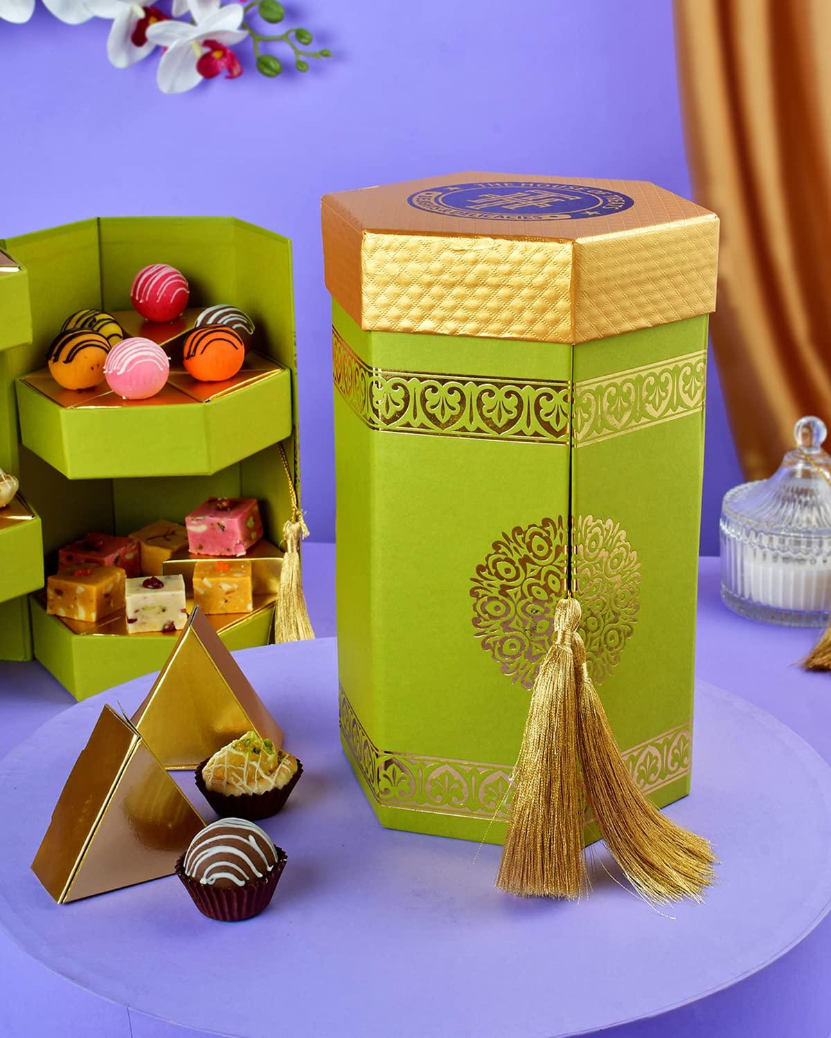 HYPERFOODS Hyperfoods Sweets Gift Box Eid Gift Hamper Eid Mubarak Eid Gift Sweets Gift Box Eid Gift For Kids Eid Gift For Family Ramzan Gift Ramadan Gifts Sweets Gift Box Ladoo Barel Tarts Candy Dates