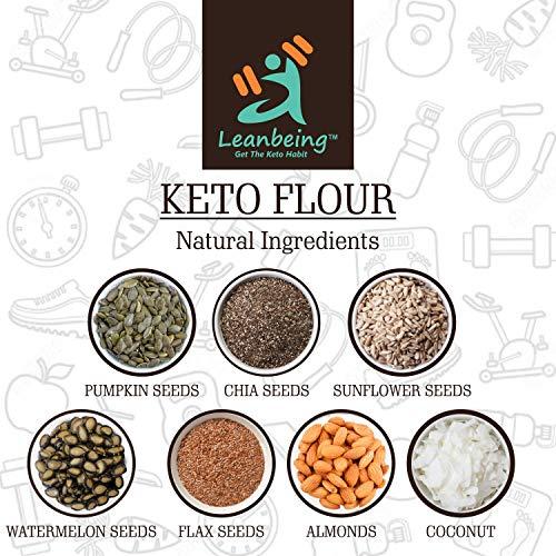 LEANBEING Leanbeing Keto Flour (1Kg) | Best Low Carb Flour | 1Gm Net Carb Per Chapati | Gluten Free | No Additives | Low Gi Non GMO