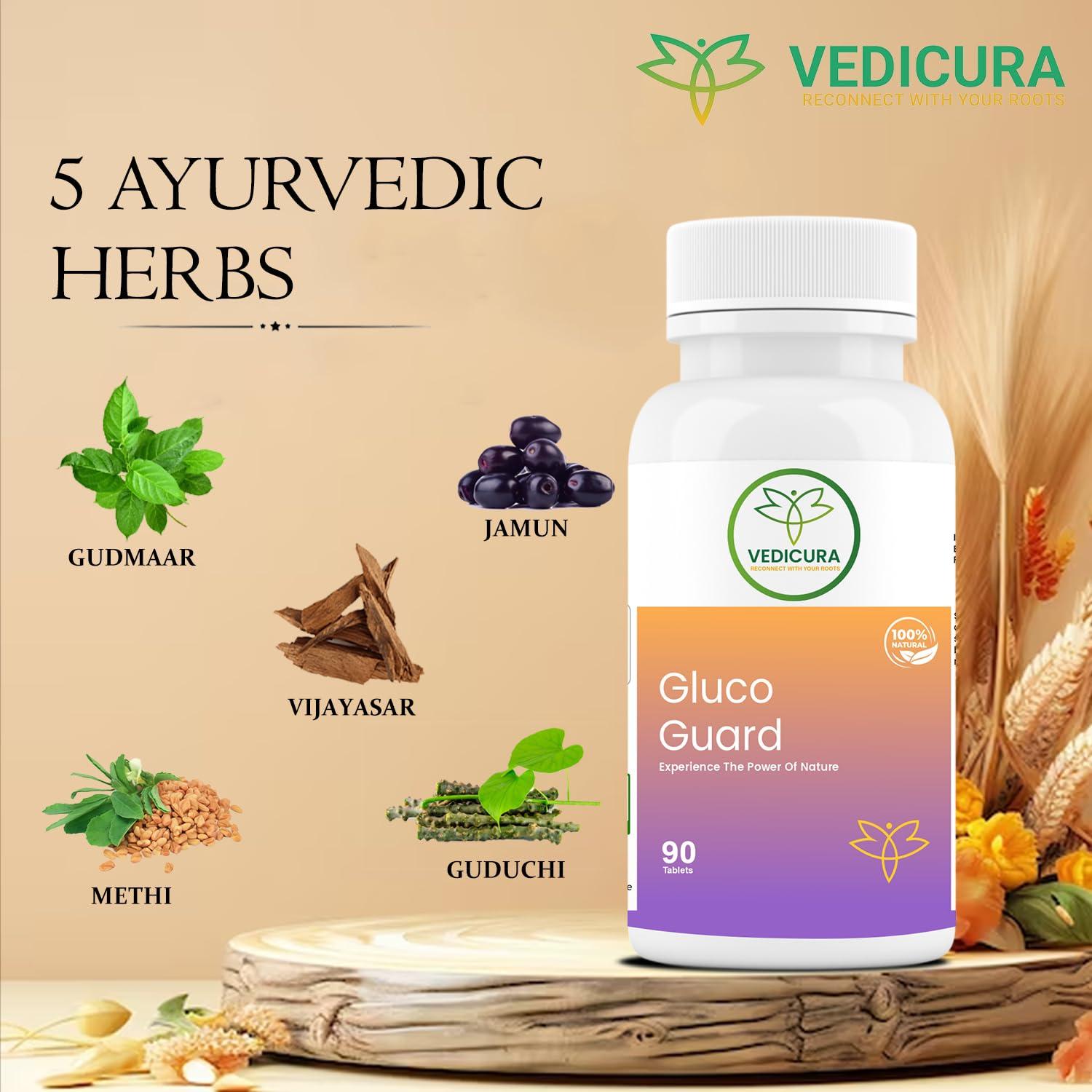 VEDICURA Vedicura GlucoGuard Ayurvedic Herbal Supplement for Healthy Blood Sugar Support