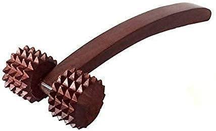 KINGSMAN STORE Boscaiola24 Kingsman store Massager Roller Body Stress Acupressure Pain Relief/finger massager/hand masager wooden/Pointed Acupressure/wooden massage roller for back (Brown)
