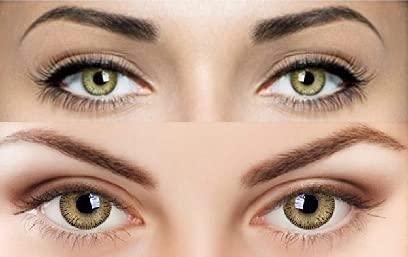 EYCOG EYCOG Monthly 2 Pair Honey-Hazel Colored 0 Power Contact Lenses for Eyes Men and Women with 1 Lens Travel Kit Storage Box