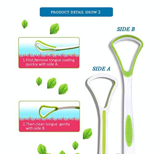 UOSLOR [Soft Silicon] 3PCS Tongue Scraper Cleaner, Oral Scrapers, Premium Sweeper Sets, Bad Breath Cure Tools, Effective Kits