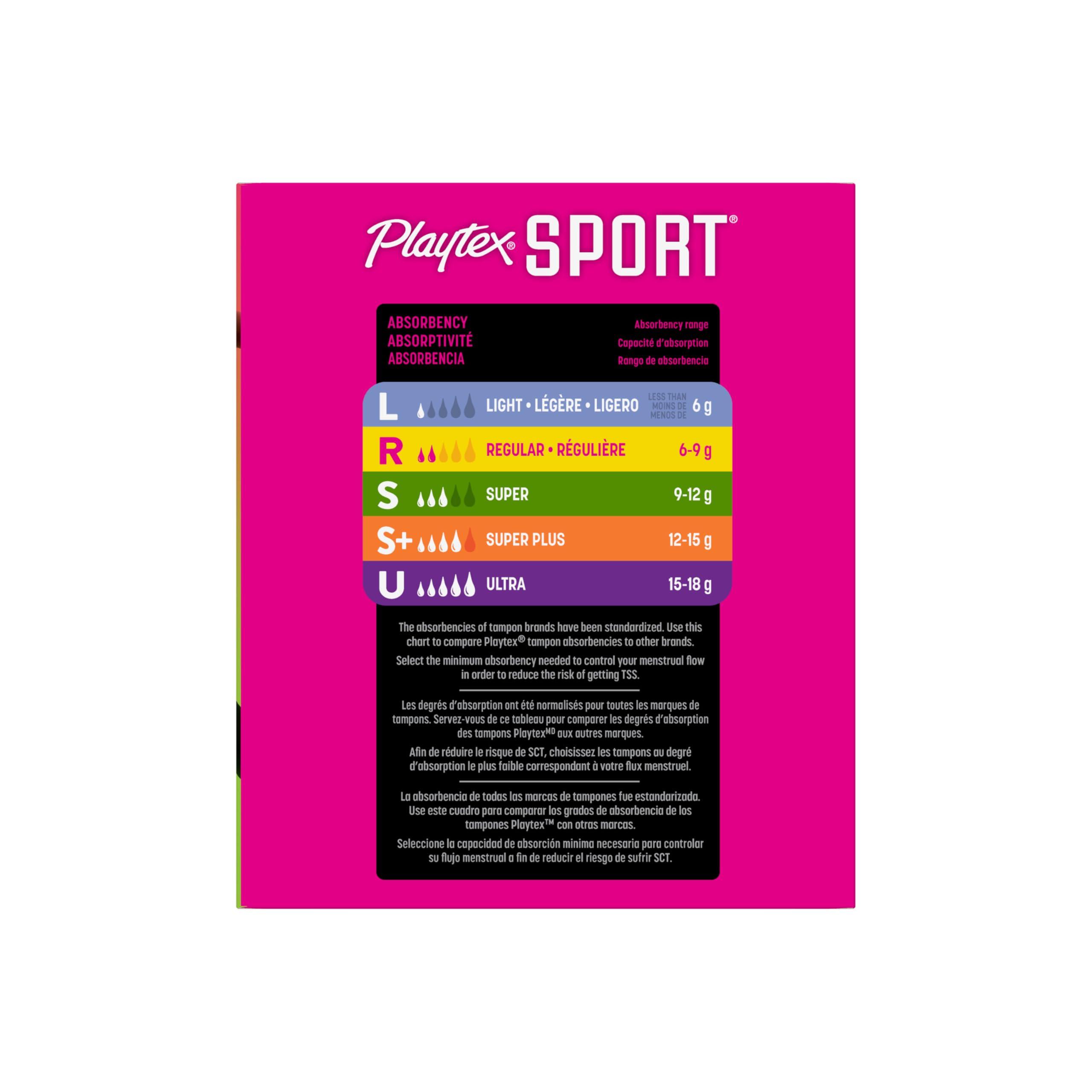 Playtex Playtex Sport Tampons Super Absorbency, White, Unscented, 48 Count
