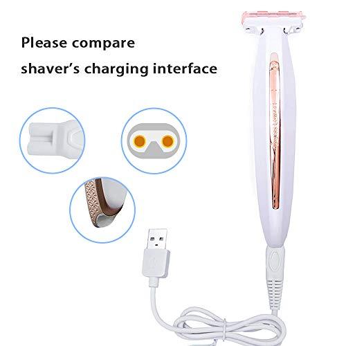 INVODA Shaver for Women USB Charging Cable for Finishing Touch Flawless Body Rechargeable Ladies Shaver and Trimmer Replacement Charger