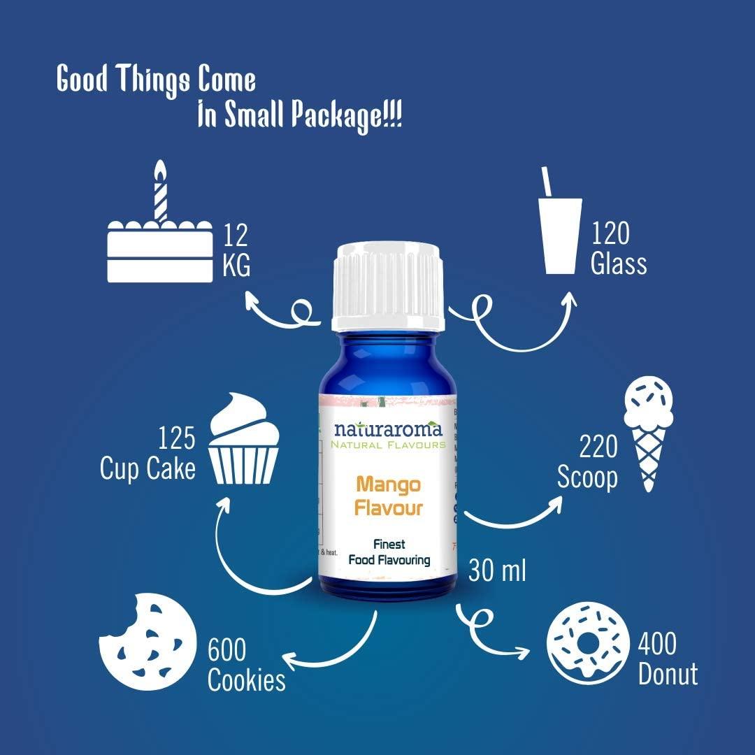 Naturaroma Naturaroma Mango Flavour Essence | Extract for Cake Baking | Pure and Natural Essence for Cake Making | Food Essence for Ice cream, Juices, and Drinks | Mango Flavour Extract for Beverages-30Ml
