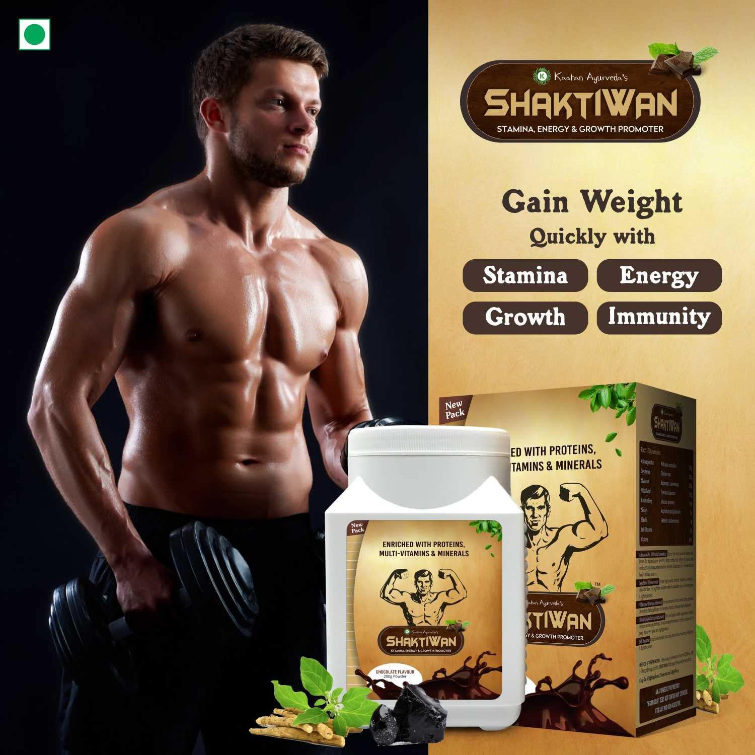 Kaahan Ayurveda Kaahan Ayurveda Shaktiwan Mass Gainer with Most Powerful all in one Formula,200 gm Powder
