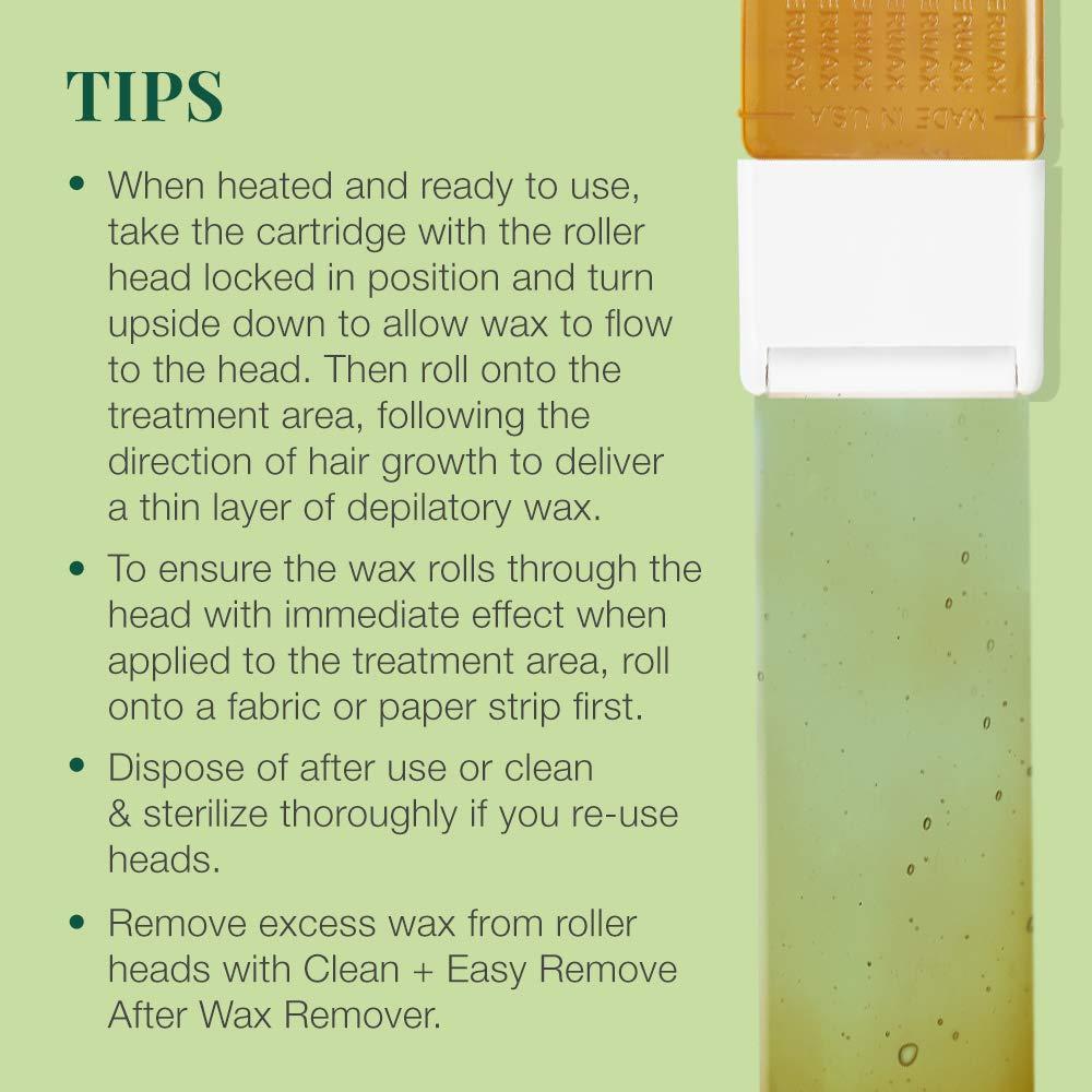 Clean + Easy Clean + Easy Medium Roller head, Bikini Roll-on Waxing System, 3-Pack