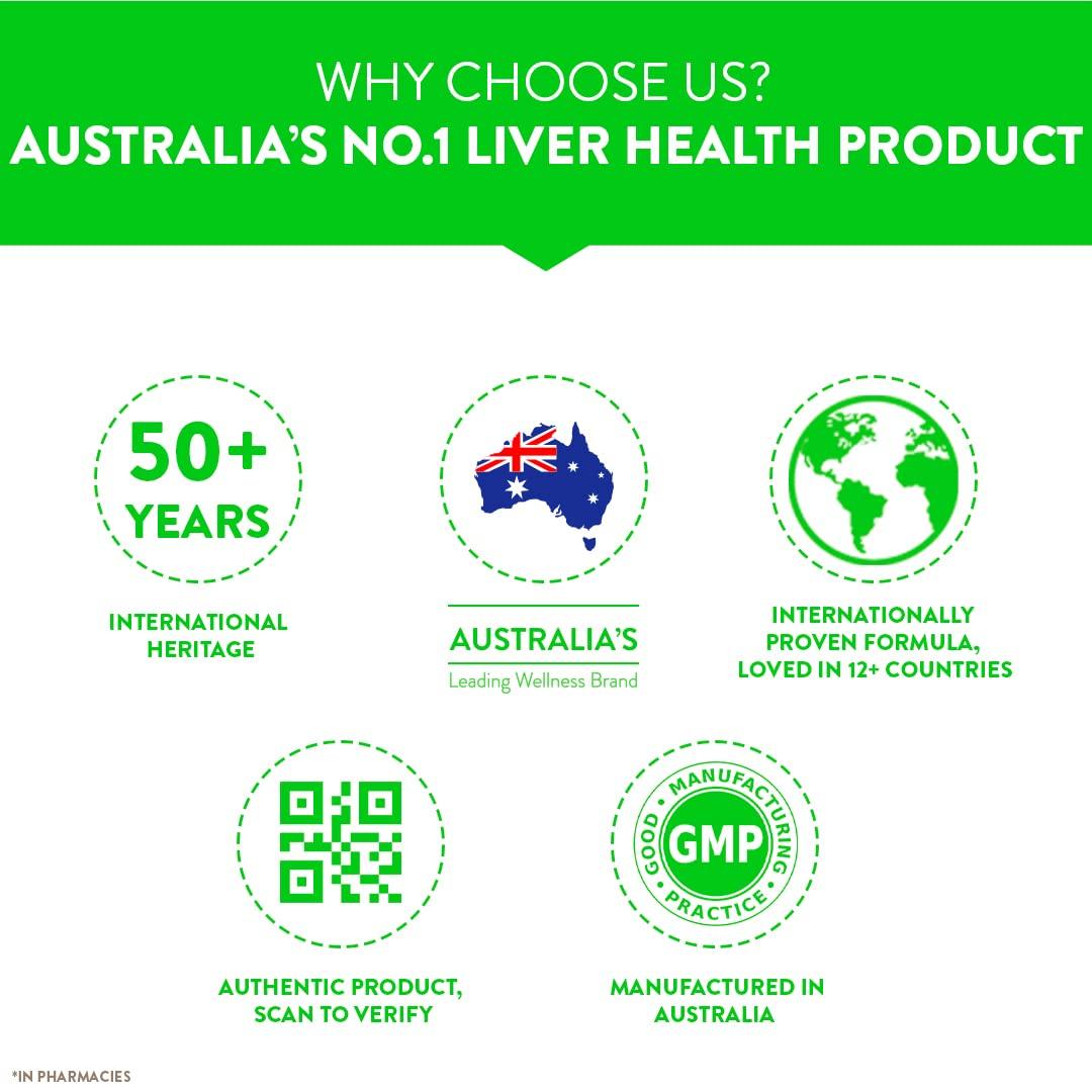 Swisse Swisse Liver Detox (Australia's No.1 Liver Health Product) with High Strength 5000mg Milk Thistle, Turmeric & Choline for Protection Against Fatty Liver, Liver Health and Detox - 30 Tablets