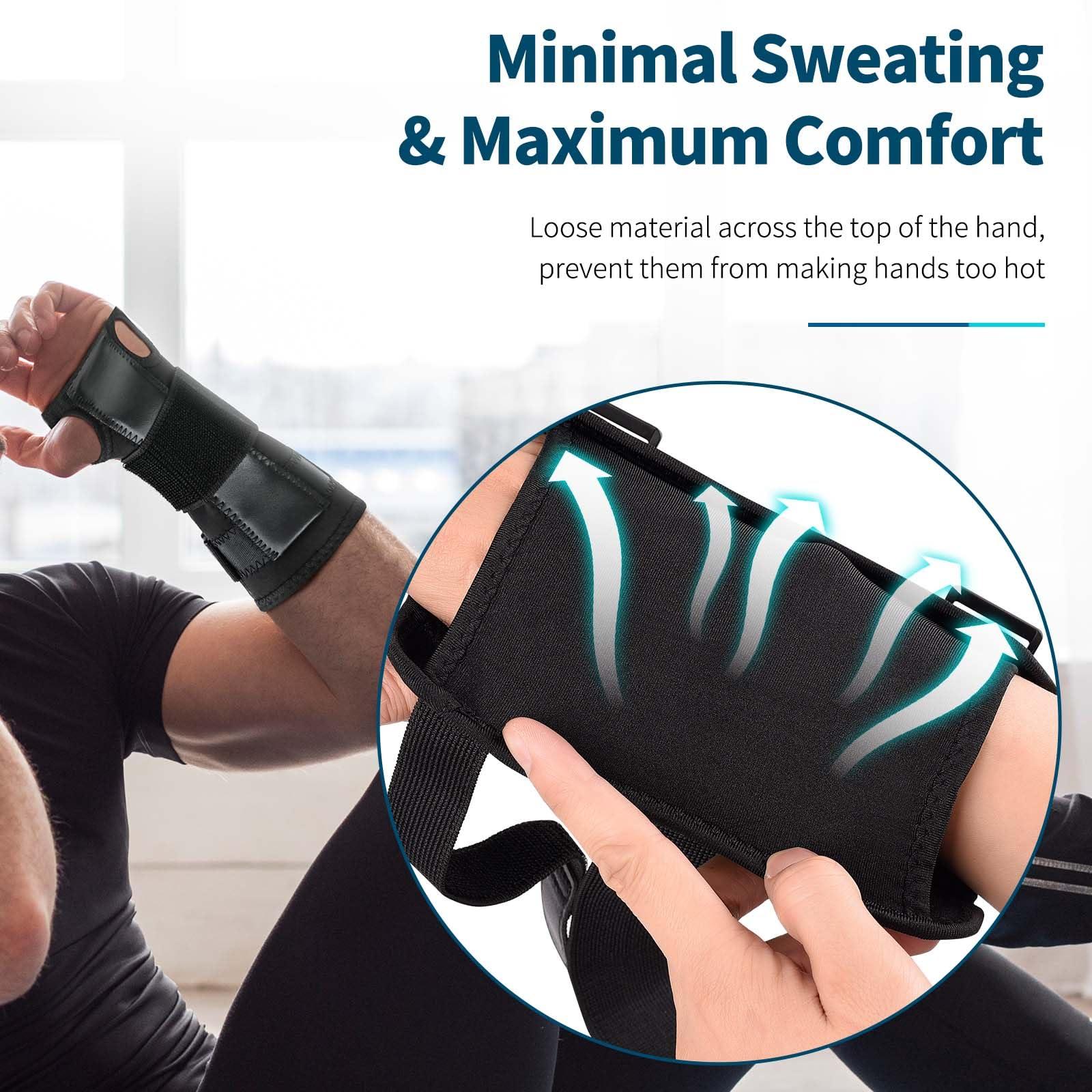 PKSTONE Wrist Splint for Carpal-Tunnel Syndrome by PKSTONE, Adjustable Compression Wrist Brace for Right and Left Hand, Pain Relief for Arthritis, Tendonitis, Sprains