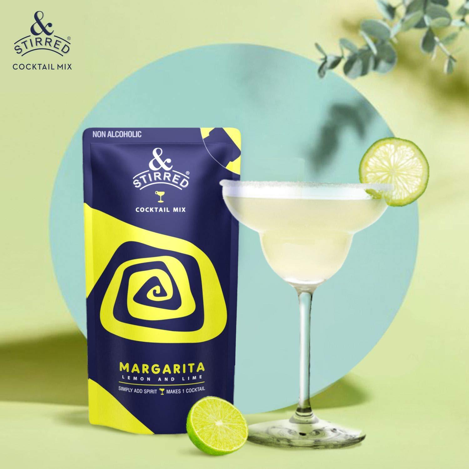 &STIRRED COCKTAIL MIX &Stirred Cocktail Mix - Margarita, Pack of 6, Non-Alcoholic, No Preservatives