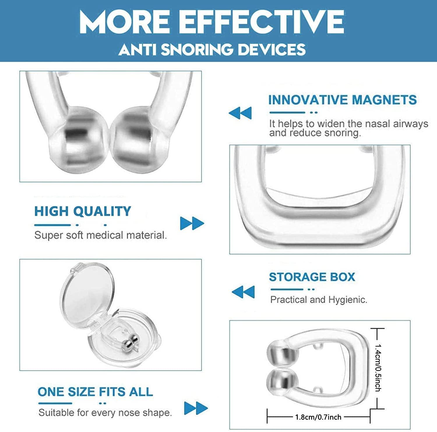 Laxit Laxit Anti Snoring Device, Snore Free Nose Clip, Snoring Solution, Relieve Snore, Sleeping Aid Devices for Ease Breathing, Silicone Magnetic Nose Clip For Men Women Relieves Nasal Better Breath (1)