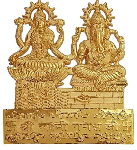 Velour Shoppe Diwali Bhaubij Gifts for Bhai Dooj Gift: Lakshmi Ganesh Idol with Almond Jar 250gms, Roli, Moli, Chandan, Chawal, Misri