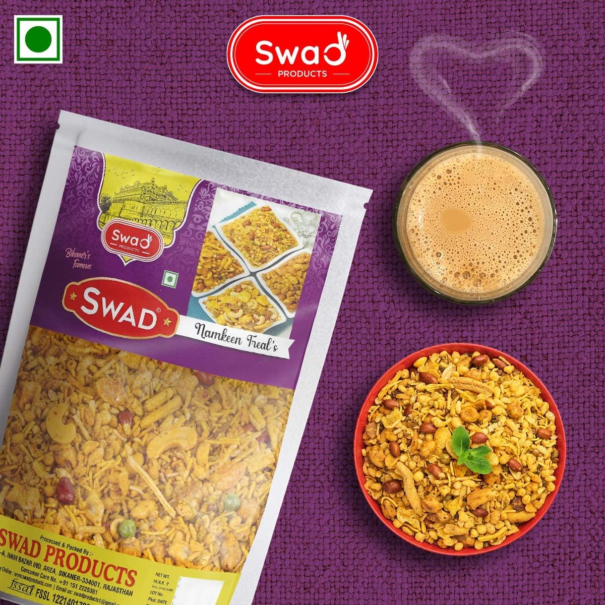SWAD PRODUCTS Swad Products | Namkeen Treat\'s | 2Kg (Pack of 500 Gms x 5) | Traditional Namkeen | Crispy Namkeen Treat | Natural Ingredients (Namkeen Treat\'s 2Kg (400Gm x 5))