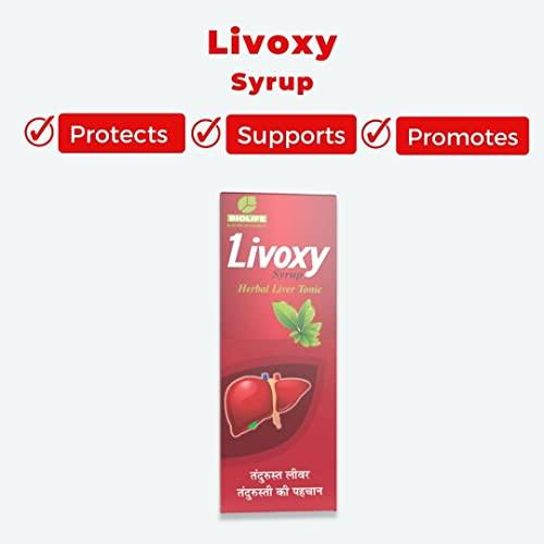 Biolife Technologies Livoxy Syrup - Ayurvedic Herbal Syrup For Liver Detoxification Function and Health with Bhumi Amla Makoy Punarnava and Other Potent Ingredients. (400 ml)