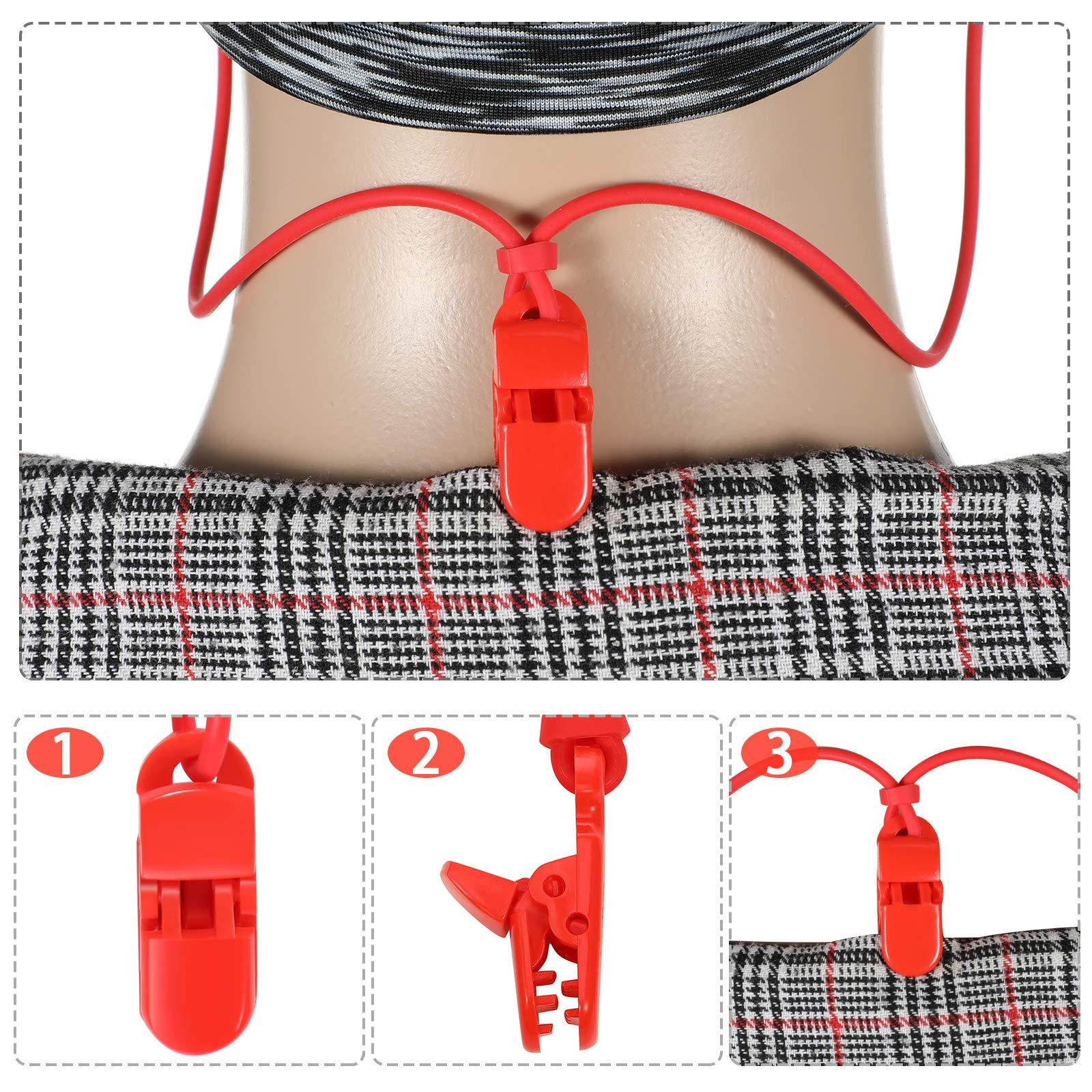 BBTO 4 Pieces Hearing Aid Clips Adjustable Hearing Aid Clip Holder Anti-lost Hearing Aid Lanyard for Adults Seniors, 4 Colors