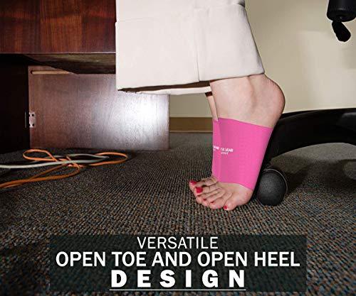 Physix Gear Sport Physix Gear Arch Supports for Plantar Fasciitis - Best Foot Sleeve for Foot Arch Support & Arch Support Brace - Unisex Arch Support Sleeve - Compression Arch Sleeves, Foot Arch Supports Pink S