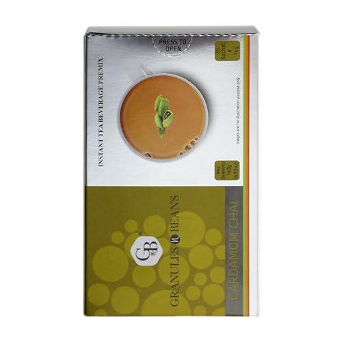 GranulesnBeans Granules n Beans Cardamom Chai Instant Tea Premix (Elaichi) - (10 Sachet x 14g =140g)
