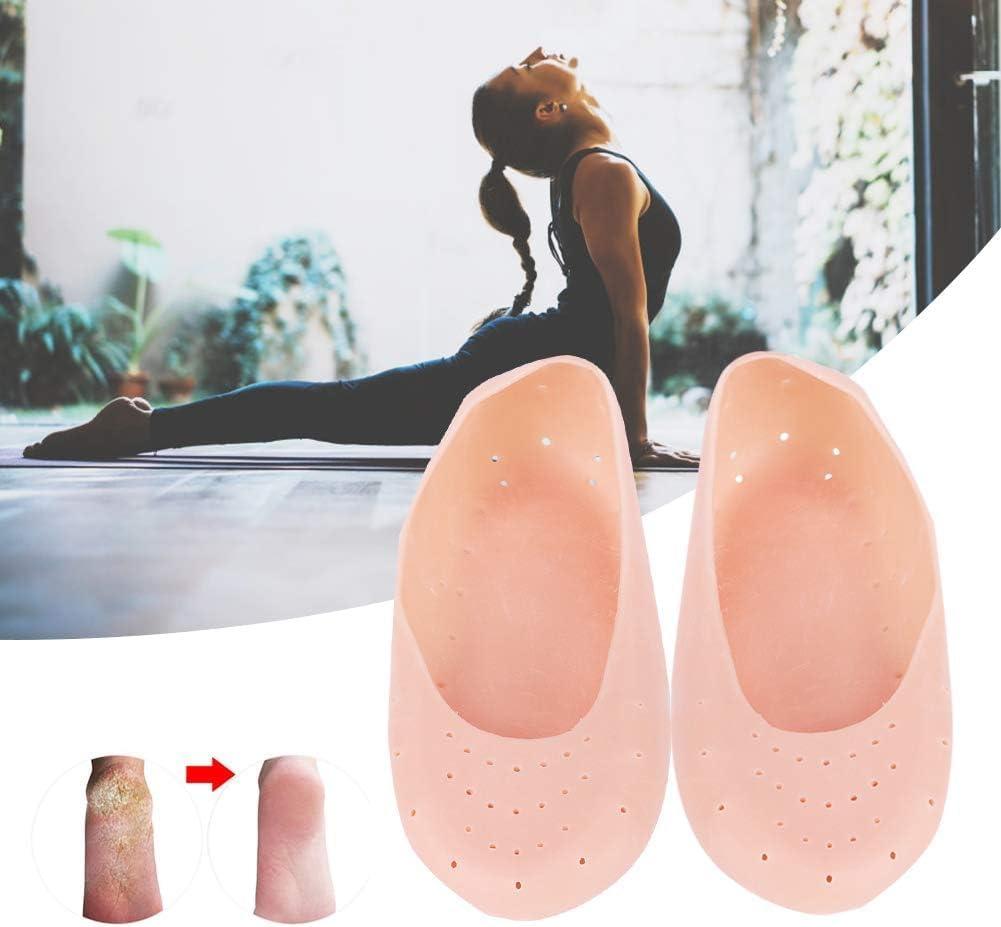 Nexomi Nexomi Anti-Crack Full Length Silicone Gel Foot Protector Moisturizing Socks For Foot Care And Heel Cracks (Skin Color) (Small/Medium)