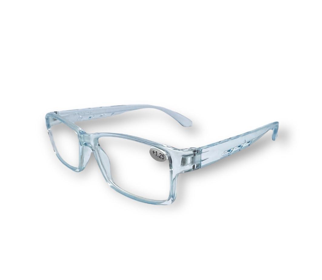 Generic Kishor Opticals| KAKA Reading Frames with Transparent Pouch/Case | Reading Glasses for Men and Women |+1 +1.25 +1.50 +1.75 +2 +2.25 +2.50 +2.75 +3 +3.50 Reading Power Number Glass (BLUE, 3.00)