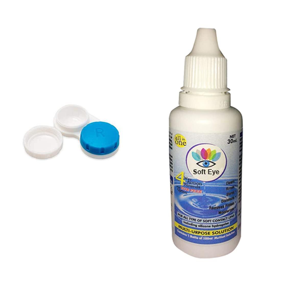 DIAMOND EYE Diamond Eye 1 Pair Grey Color eye contact lens Zero Power Monthly Color Contact Lenses with Free Lens Case/Container Kit Zero power