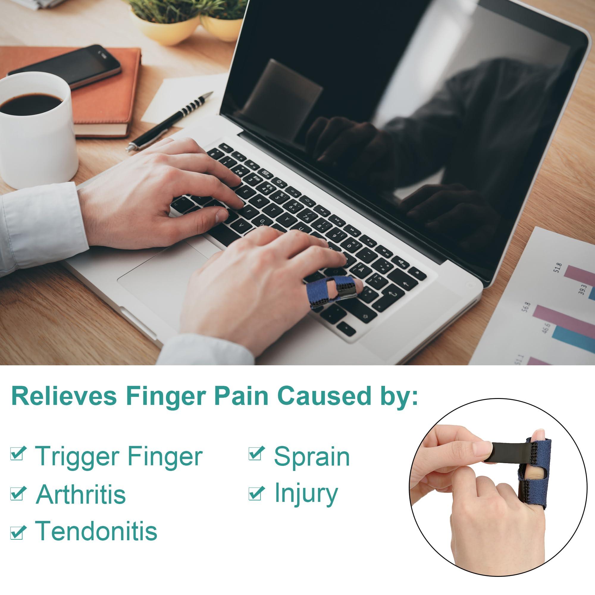 GenetGo GenetGo Little Pinky Finger Splint Brace for Trigger Mallet Finger Broken Finger, 2 Pack