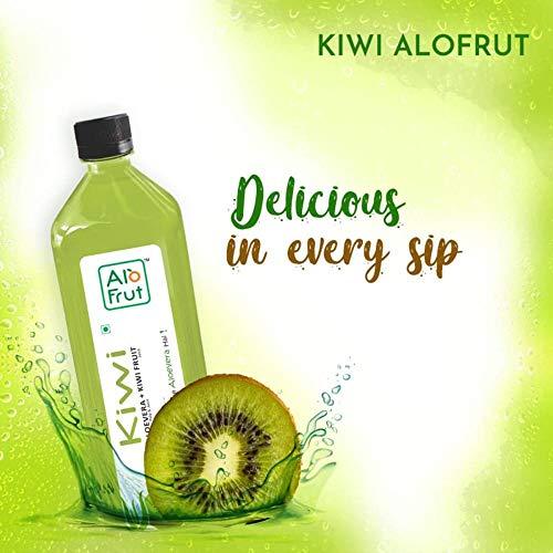 ALO FRUT ALO FRUT Kiwi Aloevera Chunks & Juice 200Ml (Pack Of 48) - 1 Case | Fruit Juice Mai Aloevera Chunks | Healthy Hai Isme Aloevera Hai | Ready To Serve Drink