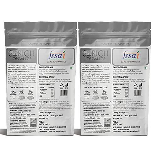 Sorich Organics Sorich Organics Daily Dose Mix 300gm | Mixed Nuts, Seeds and Berries | Healthy Snacks | Trail Mix | High in Protein, Fibre & Antioxidants | Immunity Booster (150gm x Pack of 2)