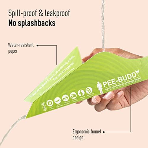 PEE BUDDY PEE BUDDY 5 Funnels Disposable Female Urination Device for Women | Portable, Leak-proof Stand and Pee Funnels for Women, Girls| Public Toilets, Travel, Camping, Hiking and Outdoor Activities